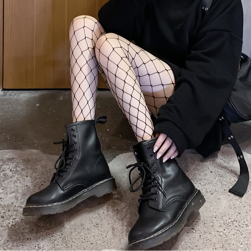 【Local Ready Stocks】Black silk fishnet socks sexy transparent pantyhose spring, autumn and summer models black bare legs artifact alphabet stockings women