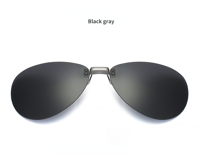Al-Mg Myopia Clip on Sunglasses Rimless Clip Glasses Polarized Lenses UV400 Suitable Optical Glass