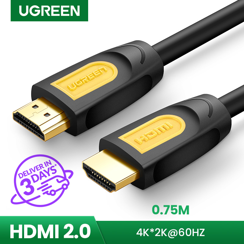 UGREEN 4K 60HZ High Speed HDMI Cable with Ethernet Gold Plated Supports and 3D 0.75m 1m 1.5m 2m 3m 5m 10m