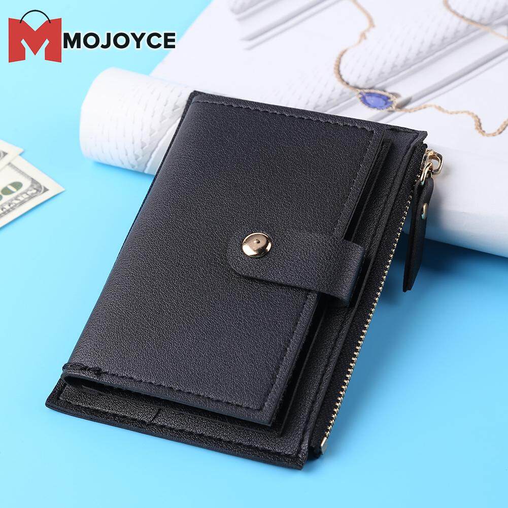 MOJOYCE Women Fashion Solid Color Multi-slot Card Holder PU Leather Mini Wallet