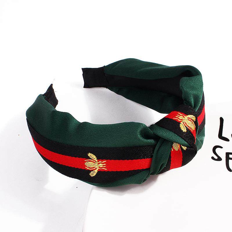 Fashion Casual Striped Headbands for Women Korean New Hair Hoops with Bee Animal Classic Cross Knot Hairbands with Gift Accessories