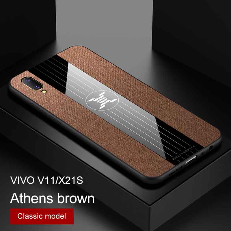 For Vivo X21S V11 V11 Pro V11i Z3 Z3i Phone Case,Three Fights Cloth Pattern Armor Soft Edges Shockproof Back Cover