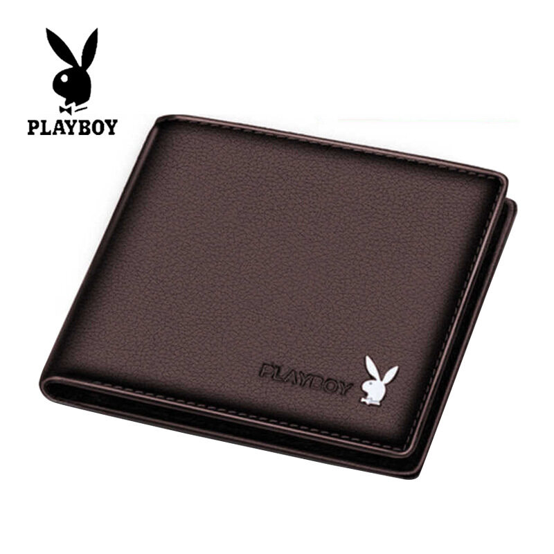 Playboy Genuine Leather Wallet Men's Bi-Fold Credit Card Holder Wallet Short Men's Wallet Portemonnee Men's Wallet
