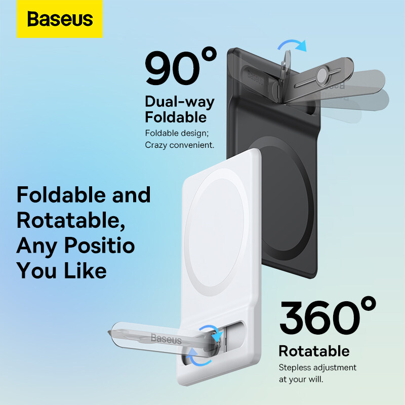 Baseus Foldable Magnetic Phone Stand For iPhone 13 12 Desktop Tablet Holder For Mobile Phone Desktop Stand Holder Bracket