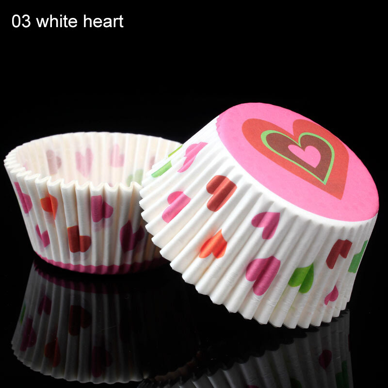 SHOOTHE 100Pcs  Baking Cup Cake Paper Cups Muffin Cases Kitchen Accessories  Cake Mold Anti-oil Cake Decorating Tools