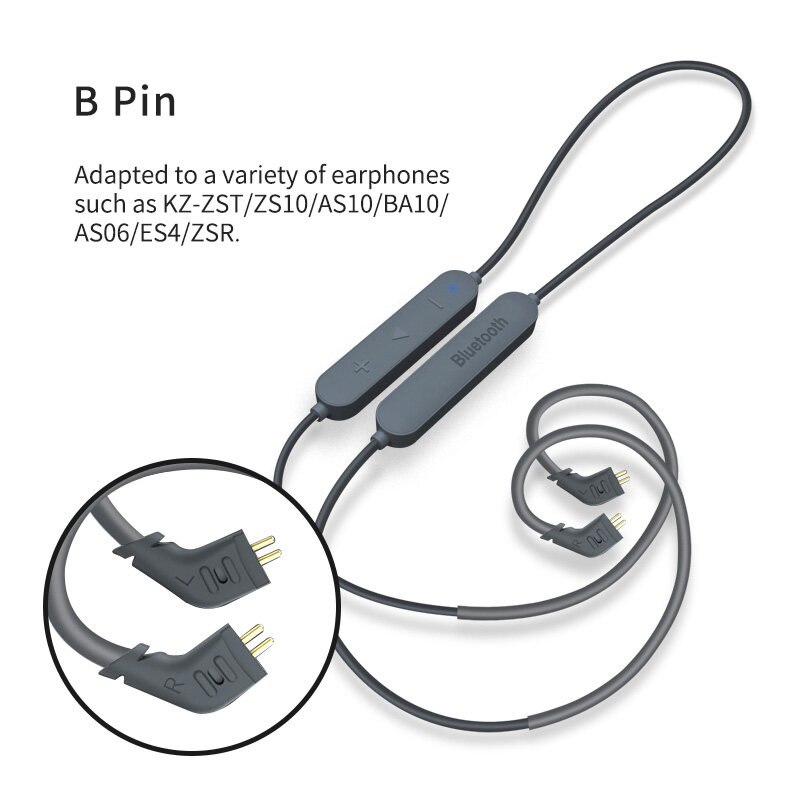 KZ Aptx HD CSR8675 MMCX Bluetooth Module Micphone Earphone 5.0 Wireless Bluetooth Speaker Upgrade Cable Applies Headphones AS10ZSTZSNProZS10Pro/AS16/ZSX