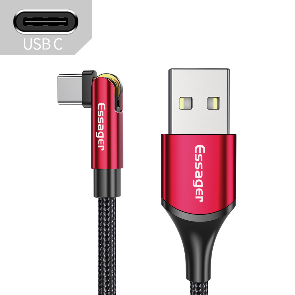 Essager 180 Rotation USB Type C/ Lightning /Micro Cable Fast Charge Cable Compatible with iPhone 11 12 pro MacBook iPad Pro Samsung S20 Huawei P30 P40 Pro Redmi
