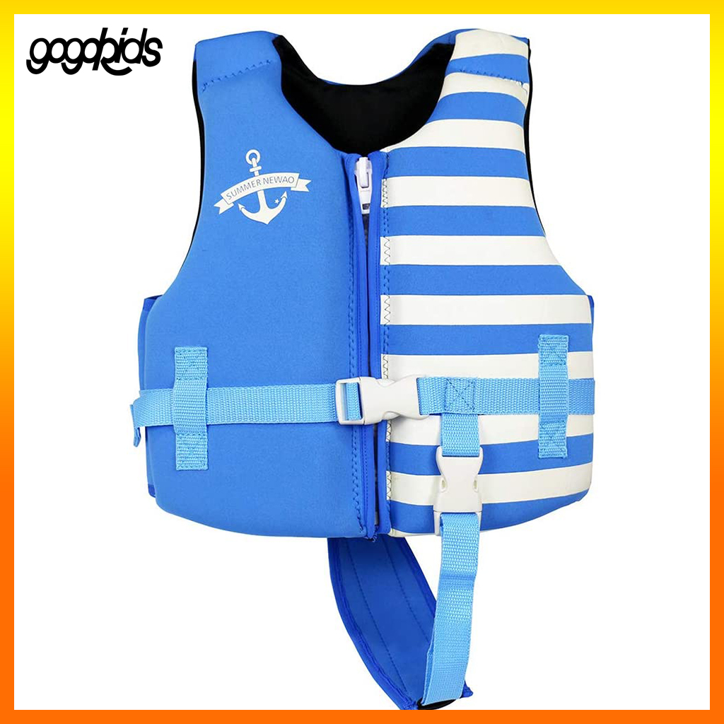 Gogokids- Kids Swim Vest Children Float Vest Swimming Training Learn to Swim Jacket 2-8 Years10-30 kg