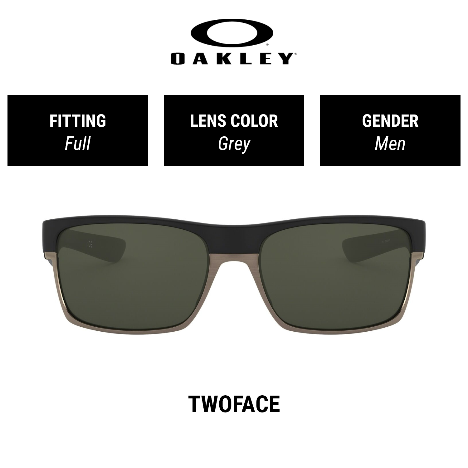 Oakley Twoface   OO9256 925601  Men Full Fitting   Sunglasses  Size 60mm