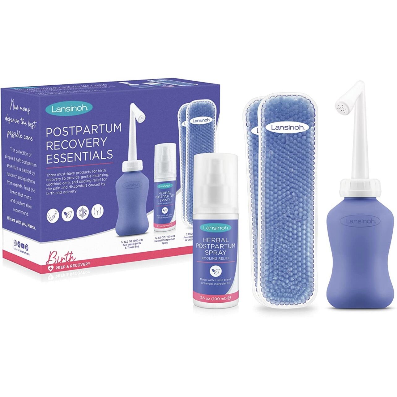?Ready Stock?Brand New Original Lansinoh Postpartum Essentials Recovery Bundle for Baby Showers New Mom