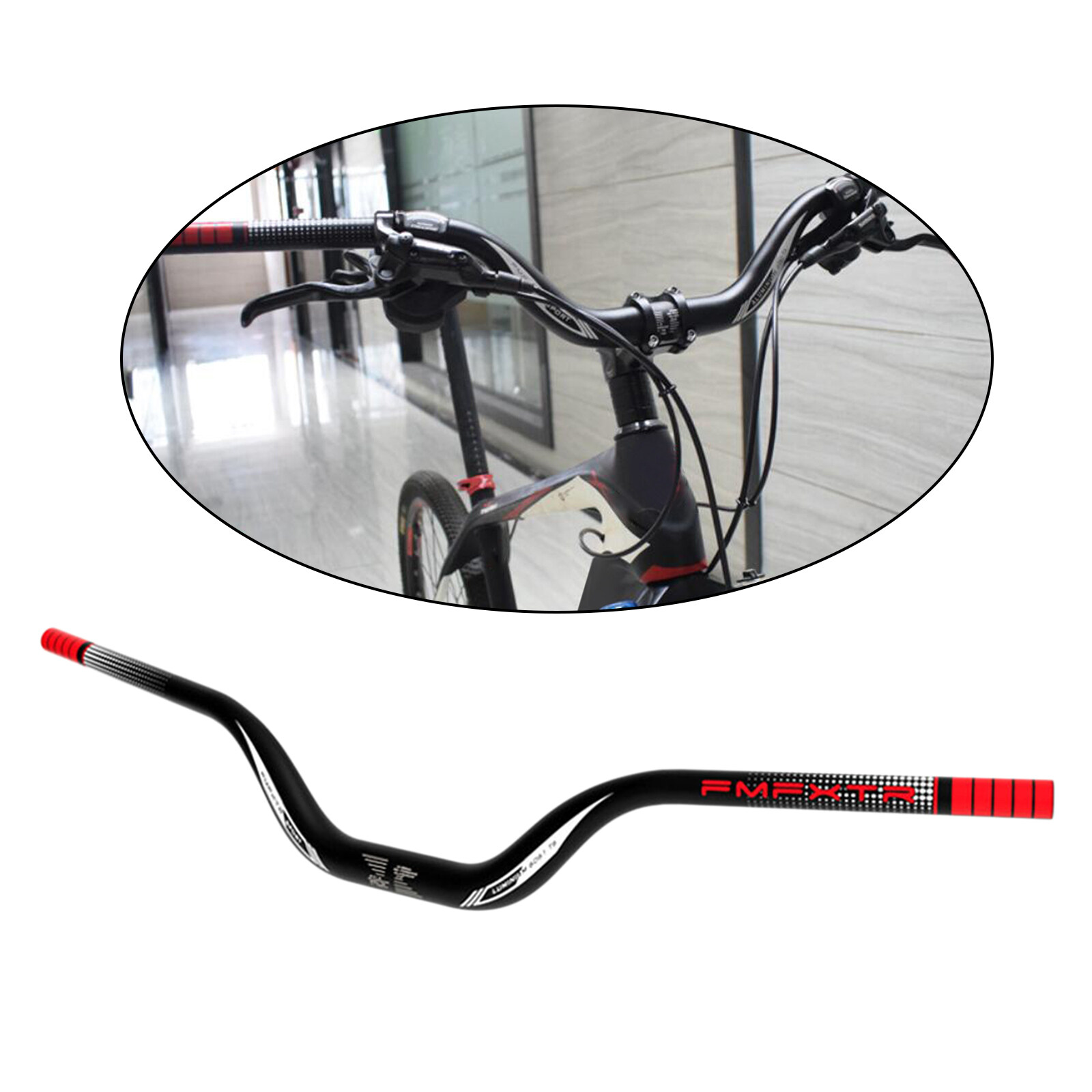 leipupa MTB Bicycle Riser Handlebar Mountain, Road, Down Hill Bikes 31.8mm Stems High Rise Handle Bar Rise 90mm