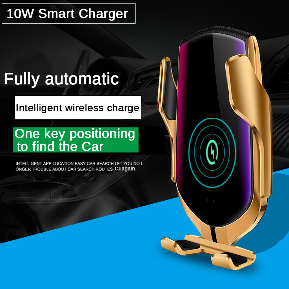 [Global Version] Original R1 Wireless Car Charger Automatic Clamping 10W LG Infrared Induction Qi Wireless Charger Car Phone Holder Fast Charge Quick Charge for phone xiaomi GPS Samsung Galaxy Huawei 