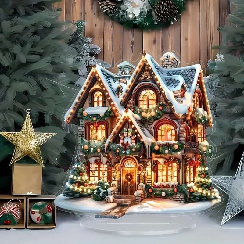 Enchanting Gingerbread House Acrylic Display